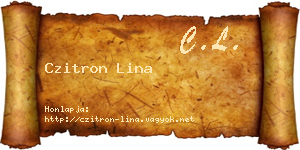 Czitron Lina névjegykártya